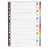 Image de Intercalaire A4 carte lustrée colorée 12 onglets neutres multicolores - 1 jeu