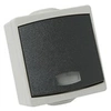 Image de Appareillage en saillie etanche ip65 bouton poussoir gris gamme perle avec voyant