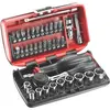 Image de Ensemble de clé à cliquet rotative 1/4" et douilles Facom NANO 38 pièces