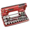 Image de Coffret cliquet manche rotatif + douilles 1/2 6 pans 22 pièces - S.360DBOX4PB