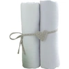 Image de Lot de 2 draps housse blanc / blanc 60 x 120 cm -
