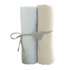 Image de Lot de 2 draps housse blanc / écru 60x120 cm -