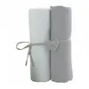 Image de Lot de 2 draps housse blanc / gris 60 x 120 cm -