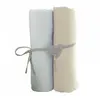 Image de Lot de 2 draps housse blanc / ecru 70 x 140 cm -