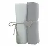 Image de Lot de 2 draps housse blanc / gris 70 x 140 cm -