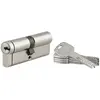 Image de Cylindre de serrure à double entrée en nickel Thirard Transit 2 40x40mm, lot de 1