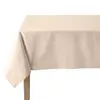 Image de Coucke Nappe unie en coton, traitée Teflon, Made in France, CAMBRAI, Beige Ovale - 160 x 240 cm