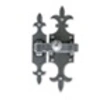 Image de Targette à pêne plat rustique 679 epoxy gris - - T33C6R