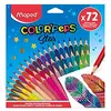 Image de Maped - Crayons de Couleur Color'Peps Classic - Palette de 72 Couleurs Vives - Crayon Triangulaire Ergonomique - Pochette de 72 Crayons en Bois 832072 en occasion ou reconditionné