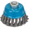 Image de Brosse boisseau pour meuleuse à fils bleu 70mm Bosch