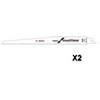 Image de Lot de 2 lames de scie sabre heavy for wood and metal 225x19x1,25 mm bosch 2608656273