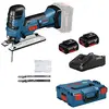 Image de Bosch Professional GST 18V-LI S (avec 2 batteries 4,0 Ah + chargeur, 3 lames pour bois, capot de recouvrement, calage L-BOXX, L-BOXX 136) en occasion ou reconditionné