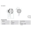 Image de Alternateur 4247 Bosch Bosch 4247 Mg;Rover