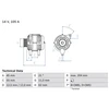 Image de Alternateur 4278 Bosch Bosch 4278 Alfa Romeo;Fiat;Lancia