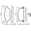 Image de Kit De Plaquettes De Frein, Frein À Disque Bp127 Bosch Bosch Bp127 Toyota