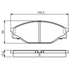 Image de Kit De Plaquettes De Frein, Frein À Disque Bp104 Bosch Bosch Bp104 Toyota