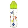 Image de biberon lo 'géométrie » verre 330 ml tétine silicone 4 mois + / - system vert translucide - s/bte