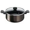 Image de Faitout 24 cm avec couvercle Easy Cook &Cean - - Noir - Aluminium