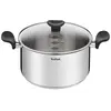 Image de Tefal Faitout 24 cm (5 L) + couvercle verre, Induction, Acier inoxydable haute qualité, Garantie 10 ans, Livre recette, Primary E3084604 en occasion ou reconditionné