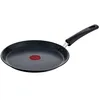 Image de TEFAL Poêle à crêpe G2813872 Black Stone 25 cm, Revêtement antiadhésif, Taux de réchauffement de la poêle Thermo-Signal en occasion ou reconditionné