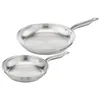 Image de Tefal Virtuoso Lot de 2 poêles 24/28 cm, Induction, Garantie 10 ans, Acier inoxydable de qualité premium, Saisie parfaite, Recettes créatives E492S225 en occasion ou reconditionné