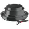 Image de Tefal Ingenio Lot de 5 pièces, Poêles, Casseroles, Poignée amovible, Induction, Revêtement céramique antiadhésif, Eco-conçu, Compatible lave-vaisselle, Fabriqué en France, Renew L26190022 en occasion ou reconditionné