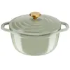 Image de Tefal Cocotte ronde 24 cm AIR SOFT LIGHT Green Lichen en fonte d''aluminium induction E2664625