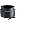 Image de Lot de 2 casseroles aluminium 18/20cm + 1 poignée noir L7239003