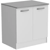 Image de OSLO Meuble bas 2 portes + plan - Décor blanc - L 80 x P 60 x H 86 cm