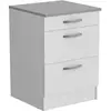 Image de OSLO Meuble Bas 3 tiroirs + plan - Décor blanc - L 60 x P 60 x H 86 cm
