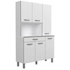 Image de OSLO Buffet de 120 cm - 1 Tiroir et 6 Portes - L 120 x P 40 x H 185 cm - Coloris Blanc