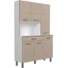 Image de OSLO Buffet de 120 cm - 1 Tiroir et 6 Portes - L 120 x P 40 x H 185 cm - Coloris chêne
