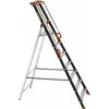 Image de Escabeau 7 marches Pro'UP, marchepied en aluminium pliable, sécurisé avec rampes, plateforme 140cm, hauteur travail max 340cm, garantie 5 ans