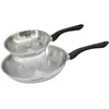 Image de Fackelmann 9441250 Set 2 poêles 20 et 28 cm en inox 18/8, Poêle de cuisson, Poêle tous feux, Poêle induction, Poêle sans PFAS, Acier inoxydable 18/8, 20 et 28 cm en occasion ou reconditionné