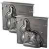 Image de Lot de 2 moules a gâteaux 3D - ZENKER - Forme de lapin de Pâques - 600 ml