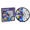 Image de Lampe Vitrail - Wednesday - Violet, bleu et jaune