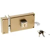 Image de BRICARD 1824 Serrure en Applique Horizontale TIRAGE 5 Goupilles Réversible Tirant/Poussant 140x85 mm DORE Gauche, Doré en occasion ou reconditionné