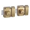 Image de - Double verrou de securité 2 verrous pour porte Cylindre 45 mm 4 clés Bricard