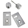 Image de Ensemble à bouton sur plaque horizontale pour clé I finition inox brossé - - 2036021