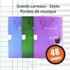 Image de Cahier de musique - A4 (21x29,7cm) - Grands carreaux - 48 pages - couverture en carton - sans spirale -
