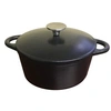 Image de Cocotte en fonte - 336407 - Ronde 26 cm - Noir mat