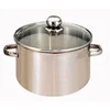 Image de Faitout acier inox 24 cm 5,2 L avec couvercle verre induction