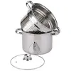Image de Cuiseur à pâtes inox - 20 cm - 5 litres environ - - Argent / Métallique - Acier Inoxydable (inox)