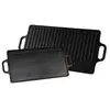 Image de Plancha fonte 42 x 23 cm - réversible - - Noir - Fonte