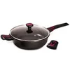 Image de Sauteuse avec couvercle granit Pro céramique 24 cm - - Noir - Fonte Aluminium