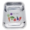 Image de Plat à four rectangulaire avec poignées en acier inoxydable 30cm x 22cm