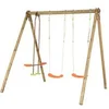 Image de Portique bois DARIFOU 2,30m - 2 balançoires - 1 face à face