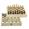 Image de Jeux De Dames Et D'échecs - Coffret En Bois - Multicolore