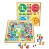 Image de JEUJURA Jeux de loie et petits chevaux - Plateau en bois