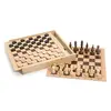 Image de Coffret de Dames et Echecs en Bois - 26 cm